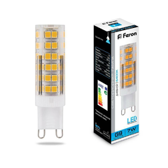 Лампа светодиодная Feron G9 7W 6400K прозрачная LB-433 25768