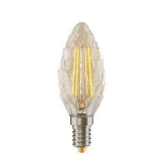 Лампа светодиодная филаментная Voltega E14 4W 2800К свеча шишка прозрачная VG10-P1E14warm4W-F 5486