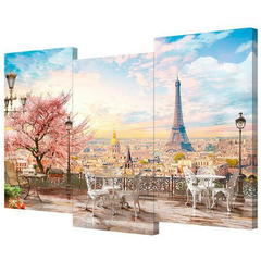 Модульная картина Мечты о Париже Toplight 150х100см TL-M2018