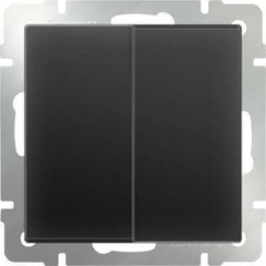 Выключатель Werkel двухклавишный проходной черный матовый W1122008 4690389156724
